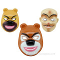 Decoration cartoon mask funny bear, kids cartoon halloween mask eco pvc material FC90061